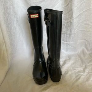 Black, Tall Hunter Boots